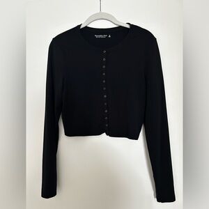 Abercrombie & Fitch Black Cropped Cardigan